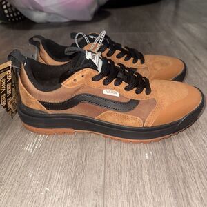 Vans Brown and Black Athletic Shoes